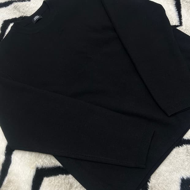 [L]무신사스탠다드 크루 넥 니트/블랙