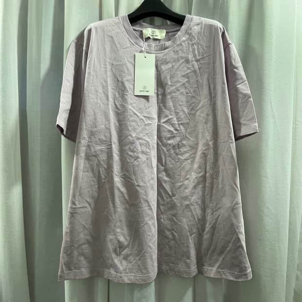 이얼즈어고/ 슬로건 반팔 티셔츠 라벤더/ L