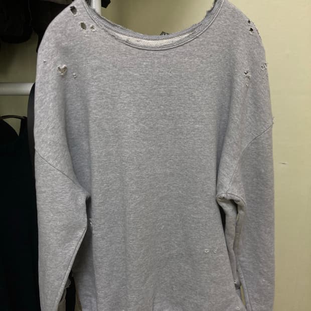 빈티지 디스트레스드 스웻셔츠 그레이 맨투맨