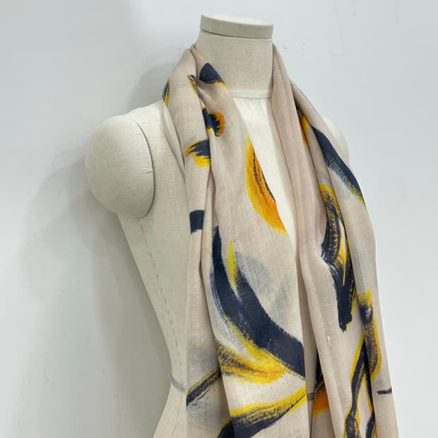 오일릴리 자수 숄 머플러