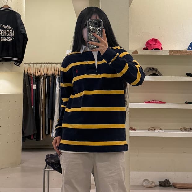 폴로랄프로렌 스트라이프 패턴 아이코닉 럭비 셔츠 U1603