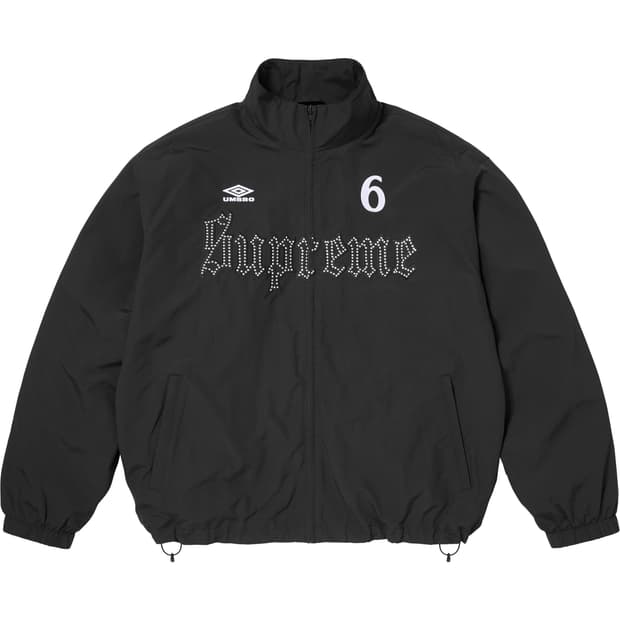 슈프림 x 엄브로 라인스톤 트랙 자켓 블랙 - 26SS M