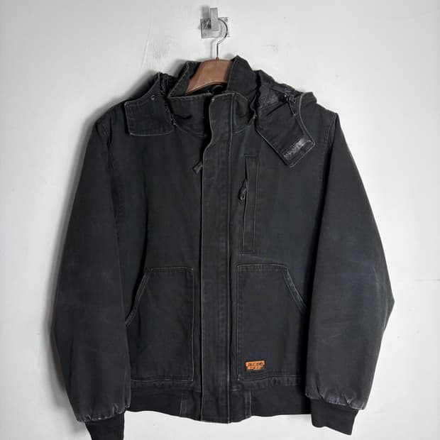 흑청 데님 후드 워크 자켓