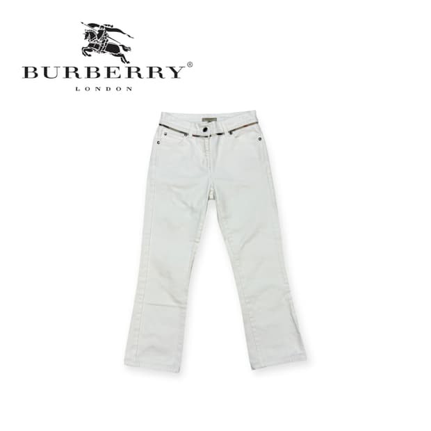 버버리 브릿 화이트 데님팬츠