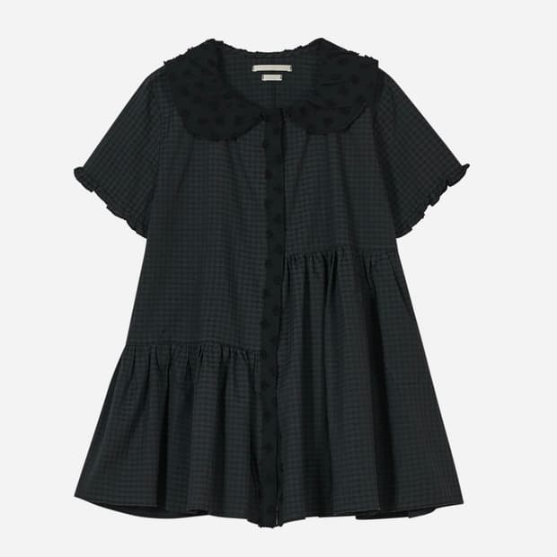 타입서비스 텍스처 카라 탑 Textured Collar Top