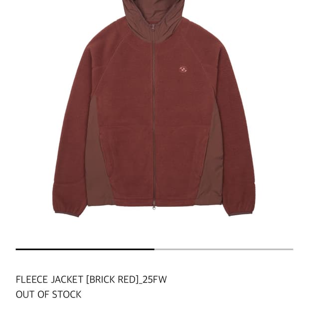 산산기어 후리스(FLEECE JACKET [BRICK RED]_25FW)