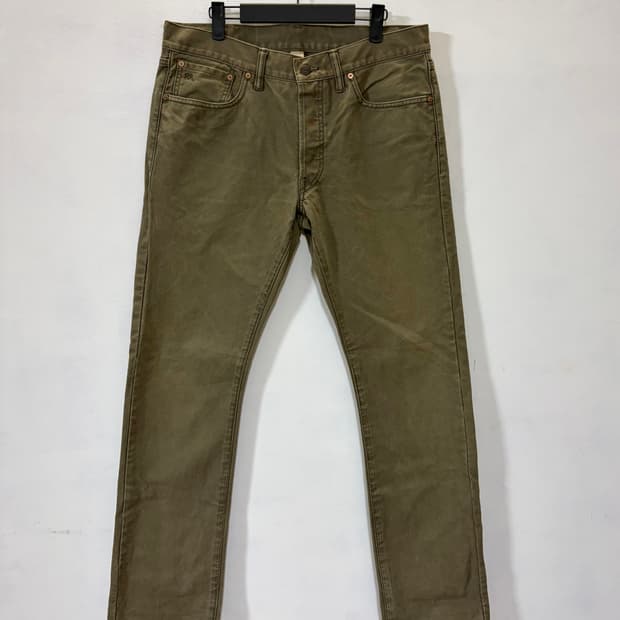 더블알엘 슬림핏 캔버스 팬츠 33*32