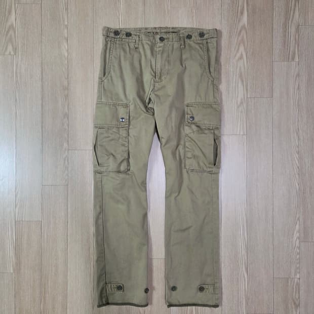 백넘버 카멜 사이드어드저스트 카고 팬츠