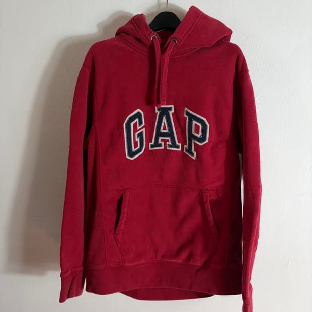 갭 GAP 레드 기모 후드티(XS)