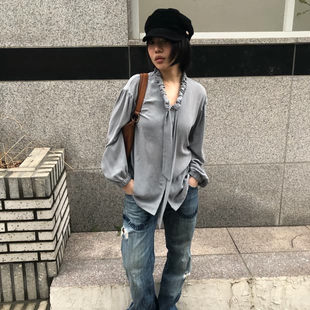 ecolier ribbon blouse