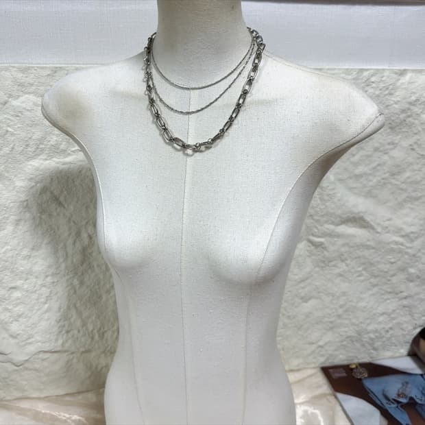 빈티지 레이어드 목걸이