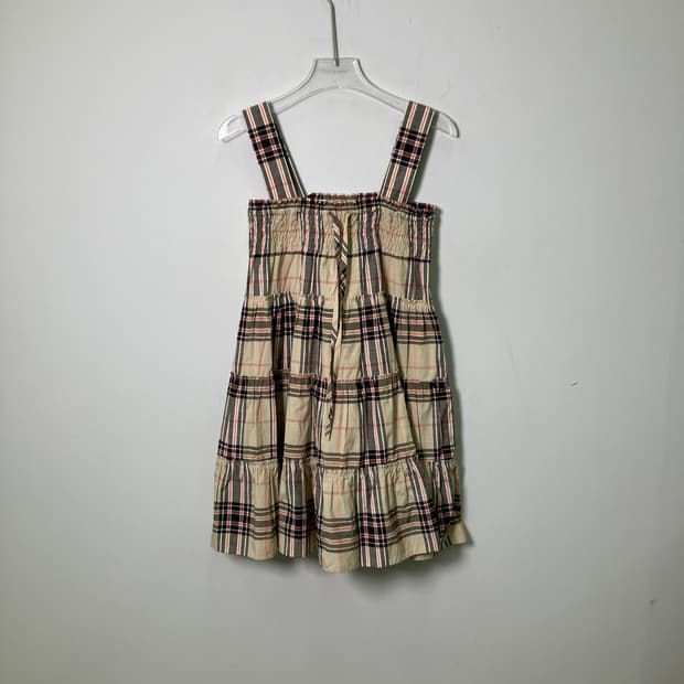 버버리 블루라벨 체크 끈 원피스
