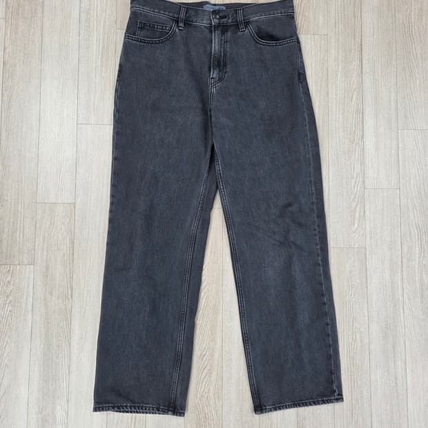 (새상품)유니클로 JWA 스트레이트 진 청바지 데님 07그레이 32