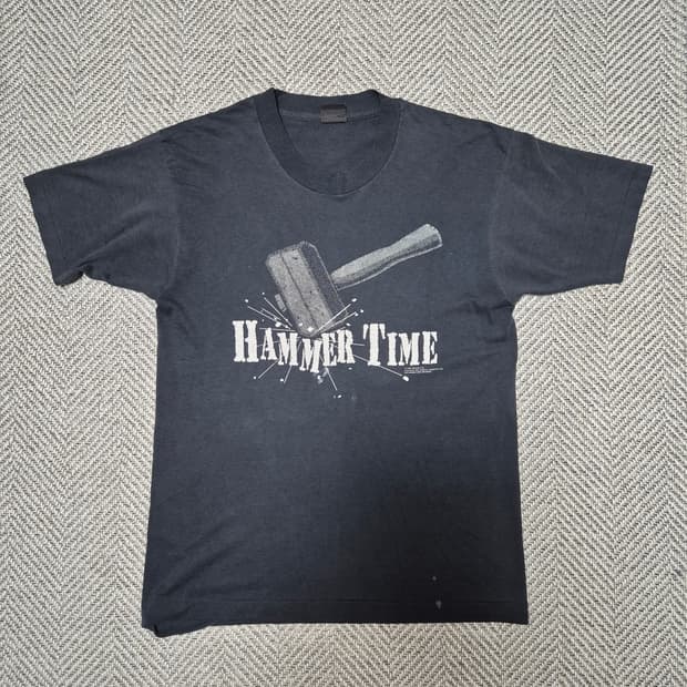 90s MC Hammer x 디트로이트 피스톤즈 싱글스티치 티셔츠 (L)