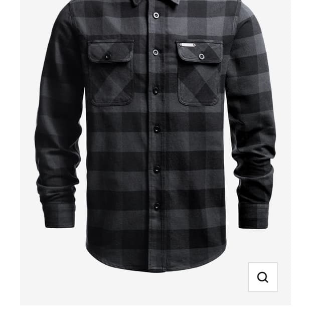 Men of Mayhem 바이커 플라넬 락펑크 체크 셔츠