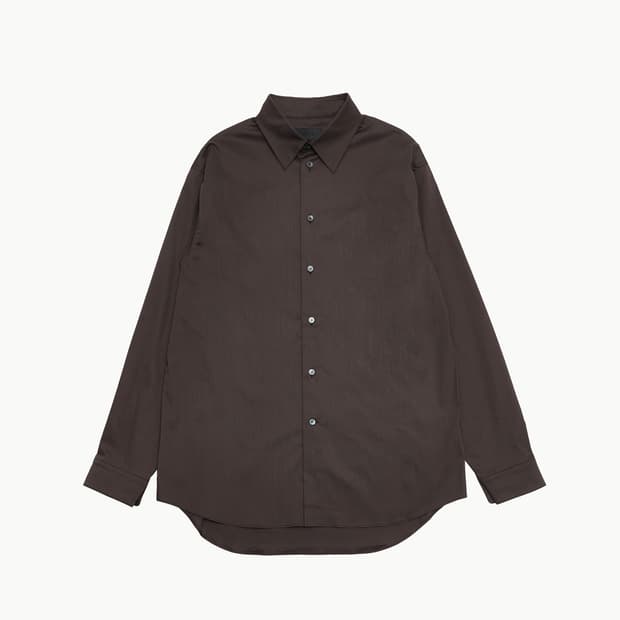 Mudule 머듈 Oversized Shirts, Brown Burgun