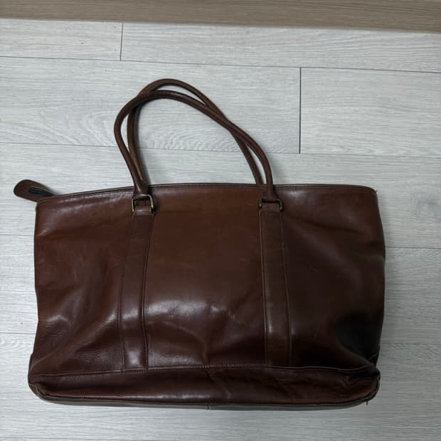 (OS)LLBEAN 엘엘빈 레더 라지 토트백 브라운