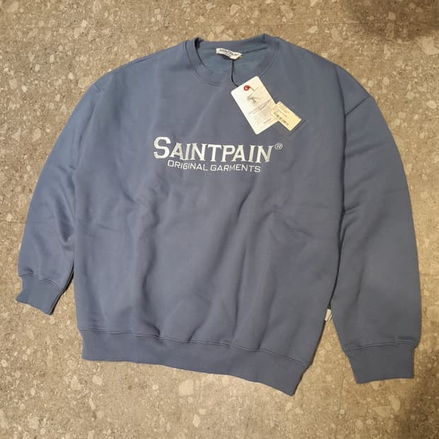 💥(새상품) 세인트페인 자수기모 스웻셔츠 (M)
