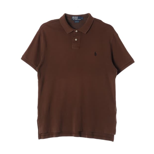폴로 랄프로렌 커스텀핏 피케 반팔 카라티 브라운 L