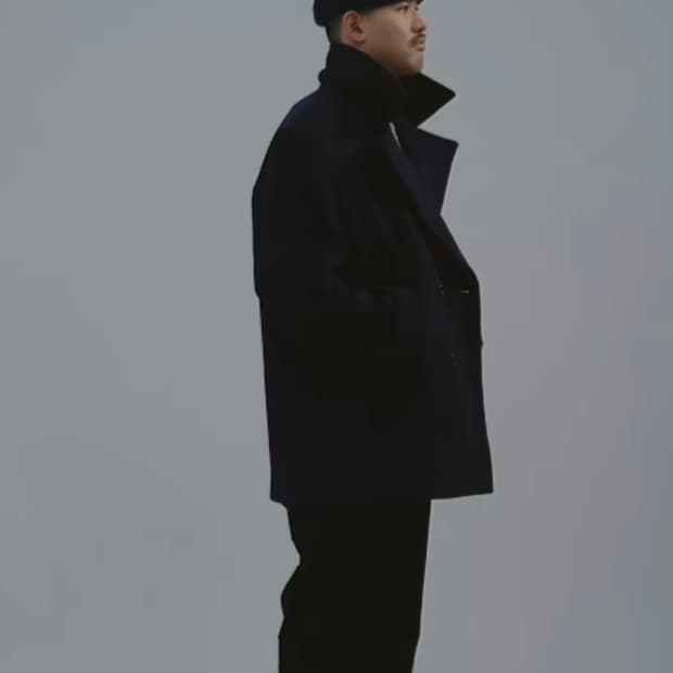 노클 코트(Hayes Pea Coat Navy With vaho)