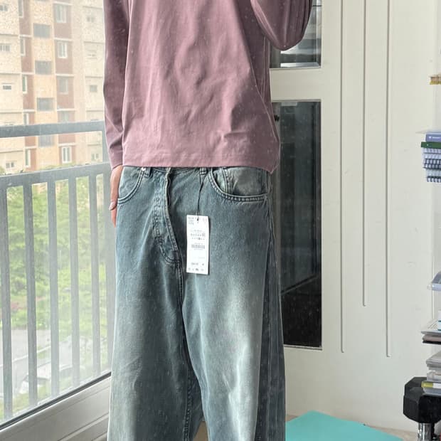 자라 와이드핏 데님 팬츠 