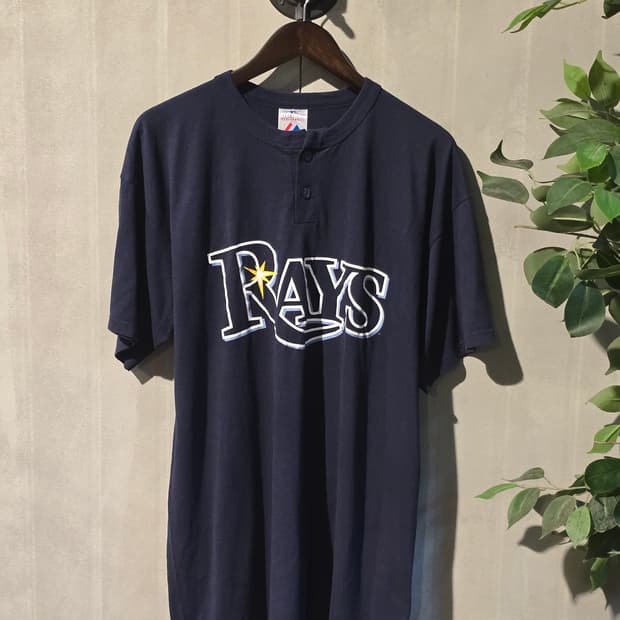 Majestic Tampa Bay Rays 헨리넥 팀 티셔츠
