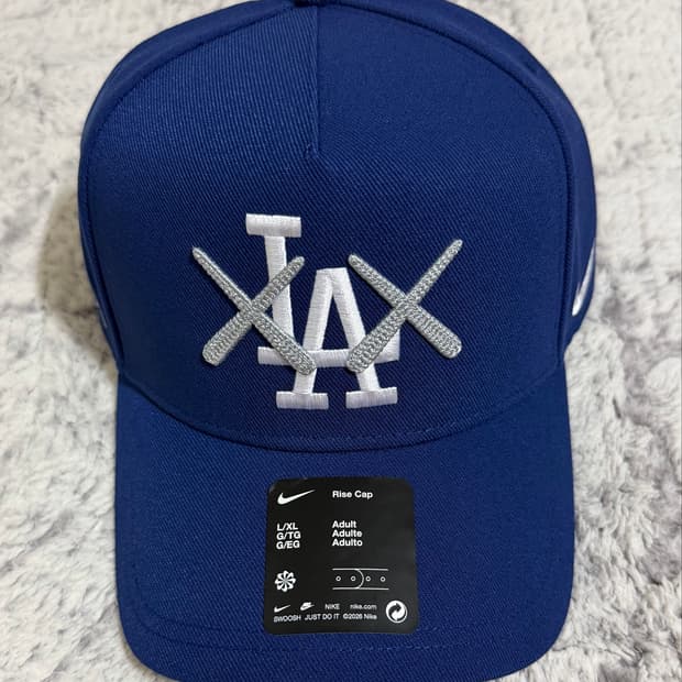 [L / XL] 카우스 X 나이키 LA 다저스 캡 블루