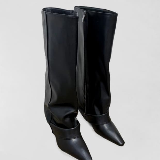 스틸레토 롱부츠