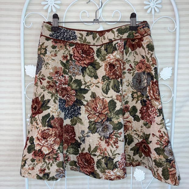 jpn vintage 플라워 패턴 미니 스커트 y2k 스트릿 갸루 펑키