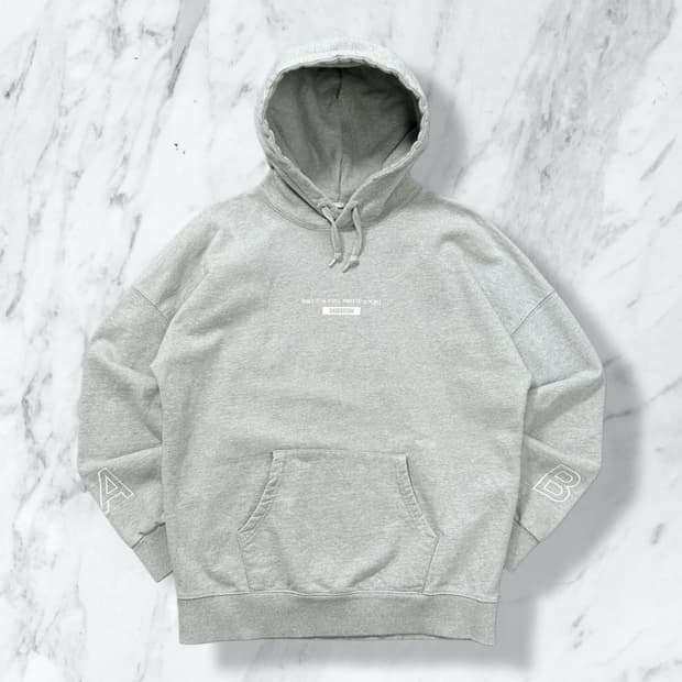엔더슨벨 빅로고 그레이 후드티 