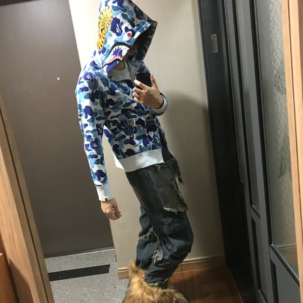 베이프 샤크후드집업