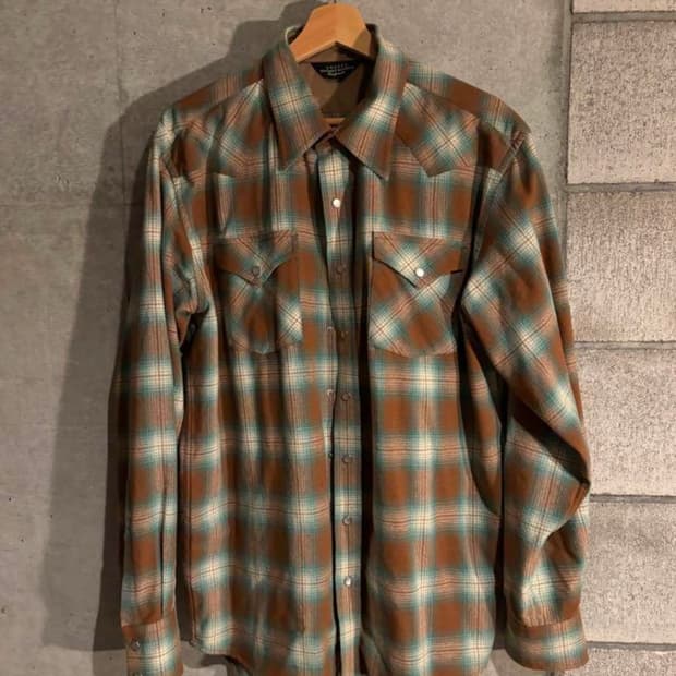 언유즈드 옴브레 체크 웨스턴 플란넬 셔츠