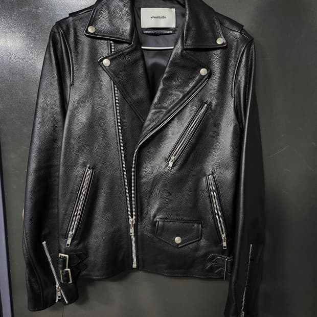비바스튜디오 가죽 라이더 자켓 S