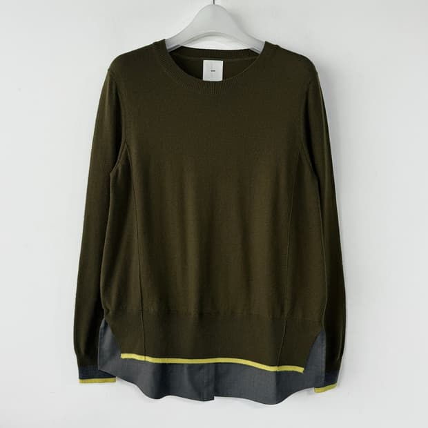 구호 KUHO 셔츠 레이어드 울 니트