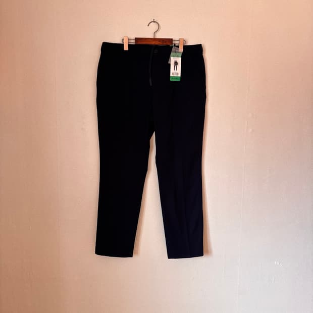 새제품 38 케네스콜 팬츠 바지 SS 네이비 스판 테이퍼드 