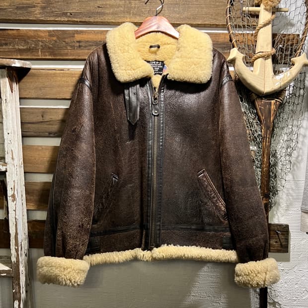 [M]90's TYPE B-3 리얼레더 무스탕 자켓