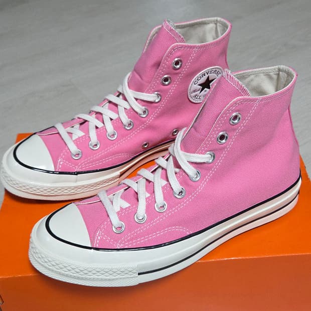 컨버스 척70 하이 빈티지 캔버스 핑크