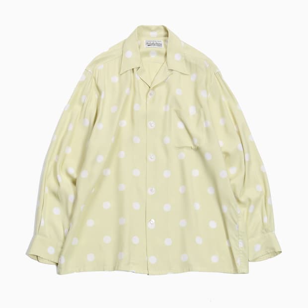 와코마리아 레이온 도트패턴 오픈카라셔