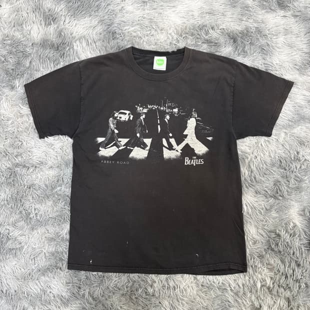 빈티지 비틀즈 Abbey Road 티셔츠 faded