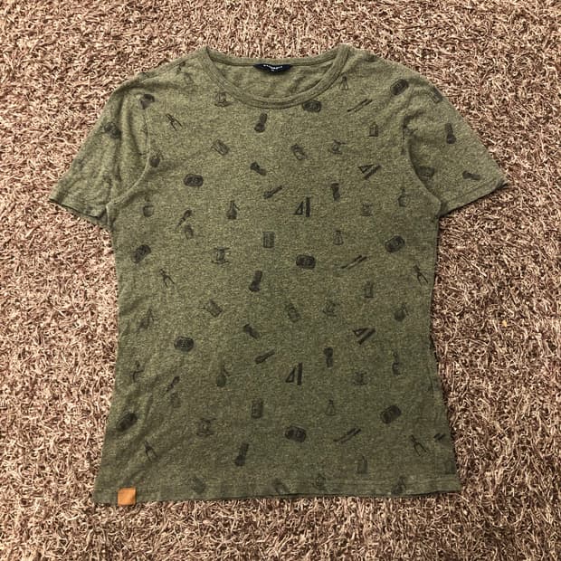 100 빈폴 프린팅 반팔 티셔츠