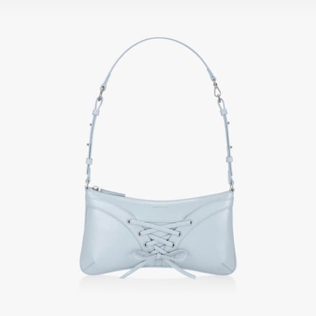 파인드카푸어 리본타이 숄더백 페일블루
