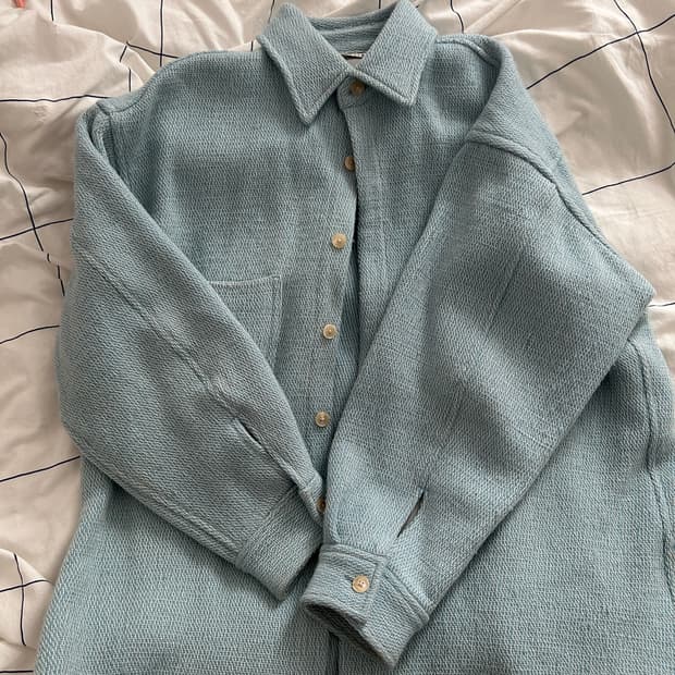 [1] 오라리 울 셔츠자켓 블루스카이
