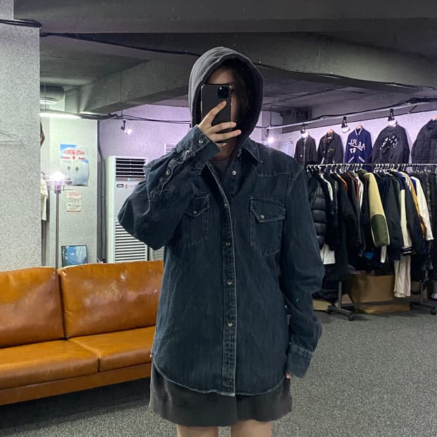 엘무드 데님 웨스턴 셔츠 B2743