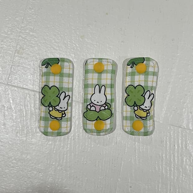 [ 핸드메이드 ] 미피 클로브 원단 케이블 홀더