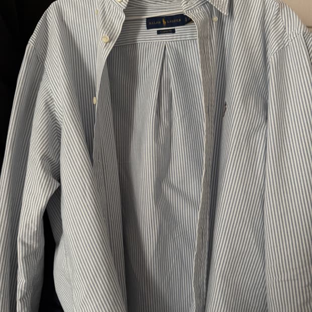 폴로 옥스포드 스트라이프 셔츠 L