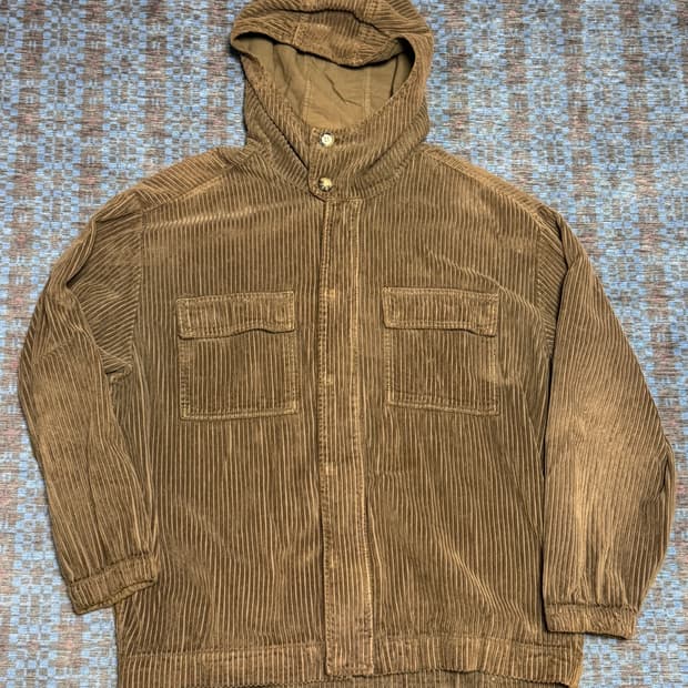 ZARA 자라 코듀로이 후드집업