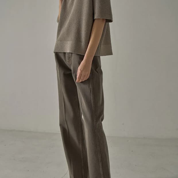 (xs) 파사드패턴 클래식 데님팬츠 롱버전