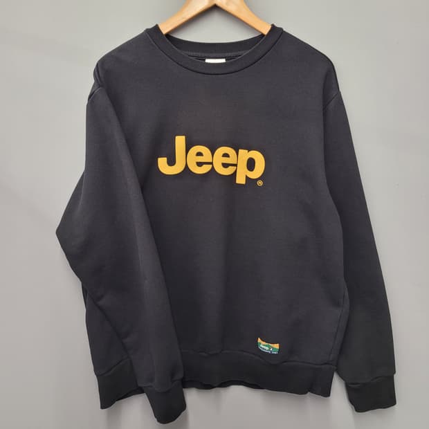 Jeep 지프 빅 로고 맨투맨 블랙