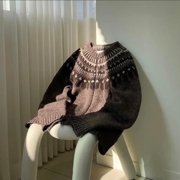 [M]마르지엘라 07AW 페어아일 집업 스웨터