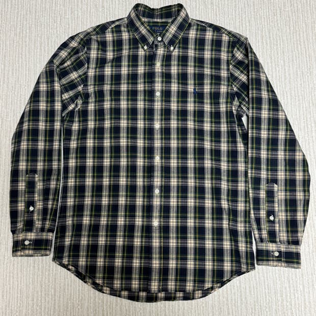 M) 폴로 셔츠 체크 커스텀핏